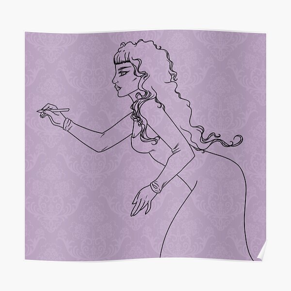 Lavender Damask Poster