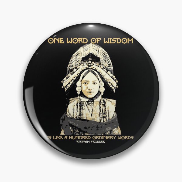 Item preview, One Word of Wisdom is Like a Hundred Ordinary Words, Tibetan Proverb, Buddhist Gift designed and sold by Proverbial Wisdom Design.