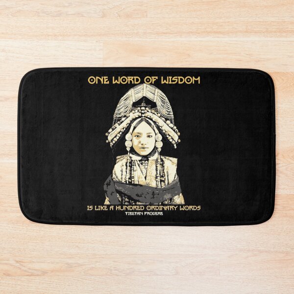 Item preview, One Word of Wisdom is Like a Hundred Ordinary Words, Tibetan Proverb, Buddhist Gift designed and sold by Proverbial Wisdom Design.