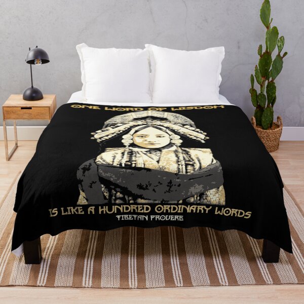 Item preview, One Word of Wisdom is Like a Hundred Ordinary Words, Tibetan Proverb, Buddhist Gift designed and sold by Proverbial Wisdom Design.