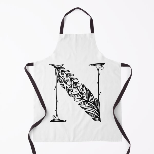Item preview, Letter N monogram floral design designed and sold by TotallyType.
