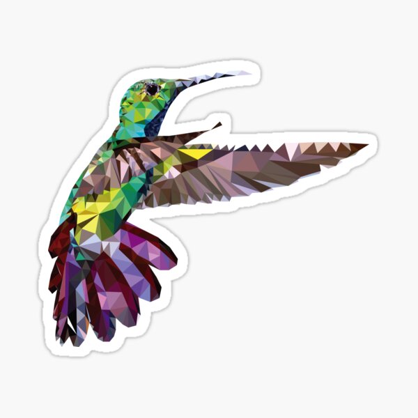 Geometric Hummingbird Sticker