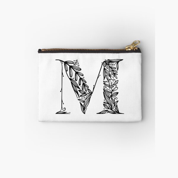Item preview, Letter M monogram floral design designed and sold by TotallyType.