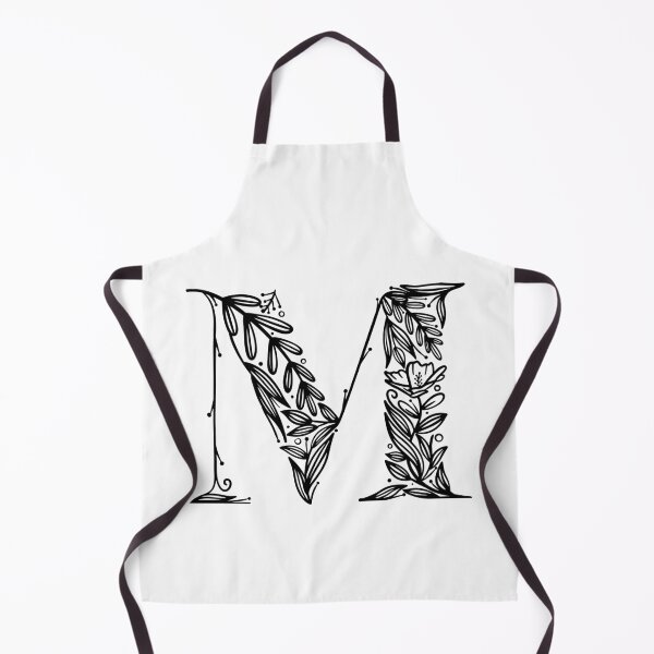 Item preview, Letter M monogram floral design designed and sold by TotallyType.