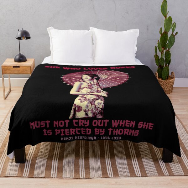 Item preview, She Who Loves Roses, Kenji Miyazawa Quote, Traditional Japanese Proverb, Wisdom of Japan, Japan Gift designed and sold by Proverbial Wisdom Design.