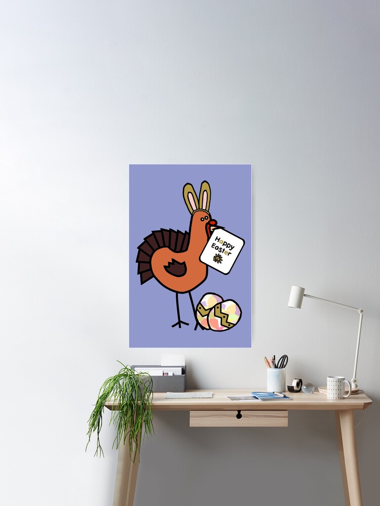 Happy Easter Bunny Ears Frog Poster for Sale by ellenhenry