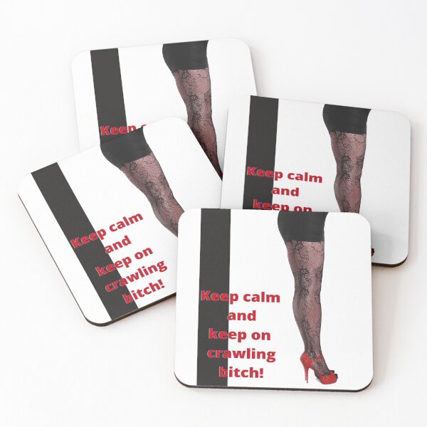 Item preview, Keep calm and keep on crawling BDSM femdom quote designed and sold by SilverVixxxen.