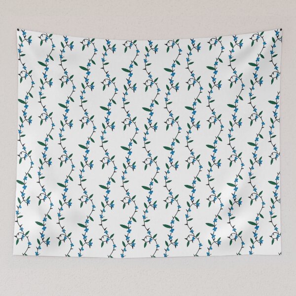 Item preview, Blue Flowers on a Vine designed and sold by RustysCorner.