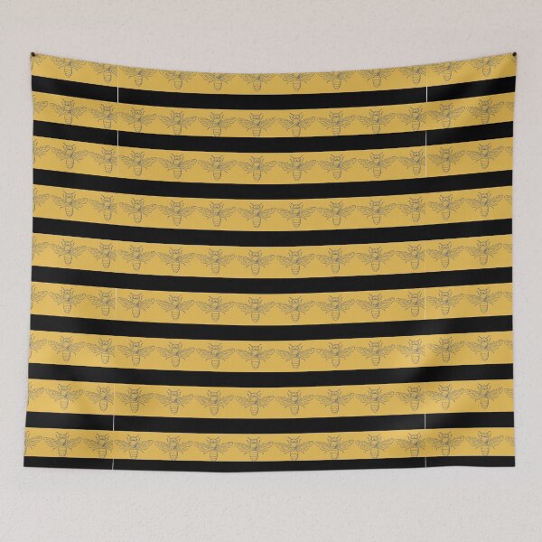 Item preview, Honey Bees all in a line pattern designed and sold by Art by Marilynn Methven.