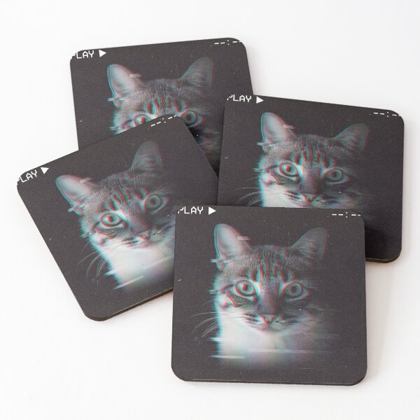 Item preview, Glitch VHS Cat designed and sold by AlanDellSaint.