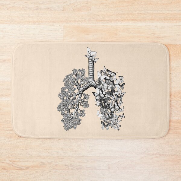 Item preview, Lungs black  butterflies, anatomy art, watercolor designed and sold by Collagedream.