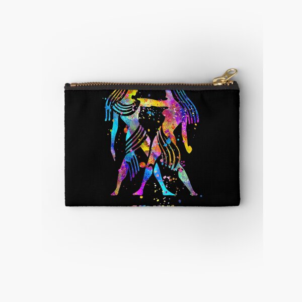 Aperçu de l'œuvre La collection Zodiac - Embrassez l'individualité, les différences et laissez votre drapeau Gémeaux voler! Esthétique d'aquarelle fraîche sur un fond noir audacieux - démarquez-vous vraiment! créée et vendue par BOLDconcepts.