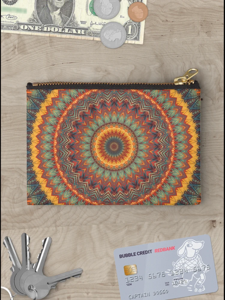 Thumbnail 3 of 4, Zipper Pouch, Mandala 050 designed and sold by Mandala Of Life.