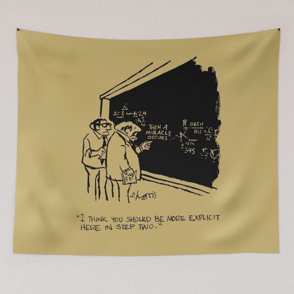 Item preview, Miracle Sidney Harris Cartoon designed and sold by Stencilize.