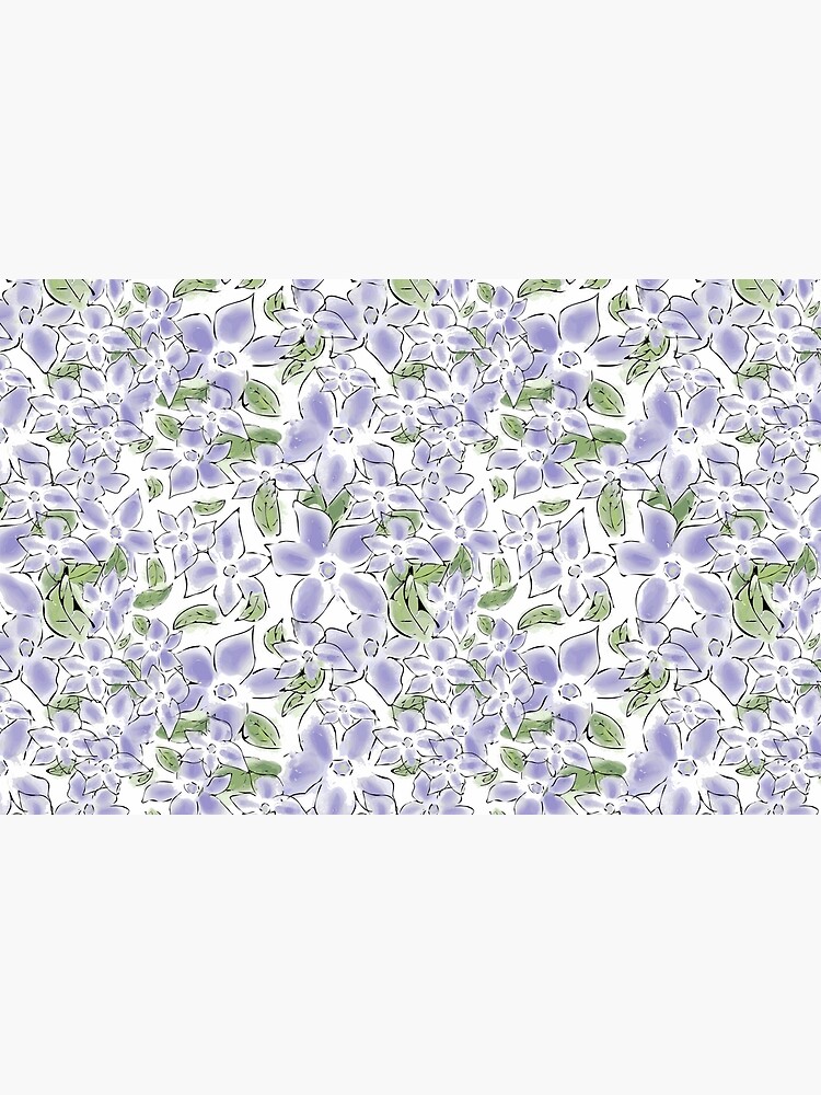 Thumbnail 2 of 2, Laptop Skin, Cute Blue Periwinkle Flowers designed and sold by ClareWalkerArt.