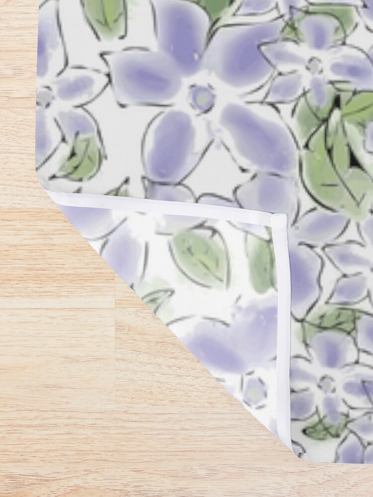 Alternate view of Cute Blue Periwinkle Flowers Shower Curtain