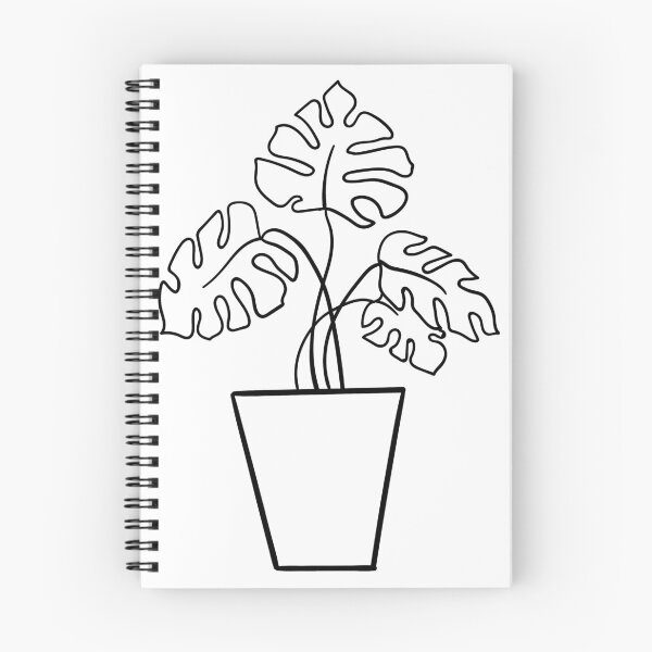 Item preview, Philodendron Monstera House Plant - Black and White Line Art designed and sold by DesignLabMedia.