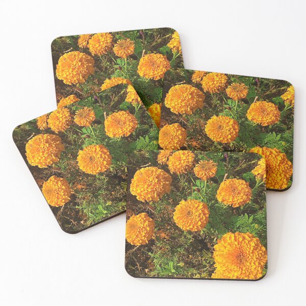 Item preview, Colorful floral celebration with marigold flowers  designed and sold by Manoroma.