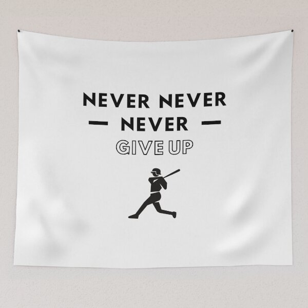 Item preview, Softball: Never never never give up designed and sold by TheGreenGoat.