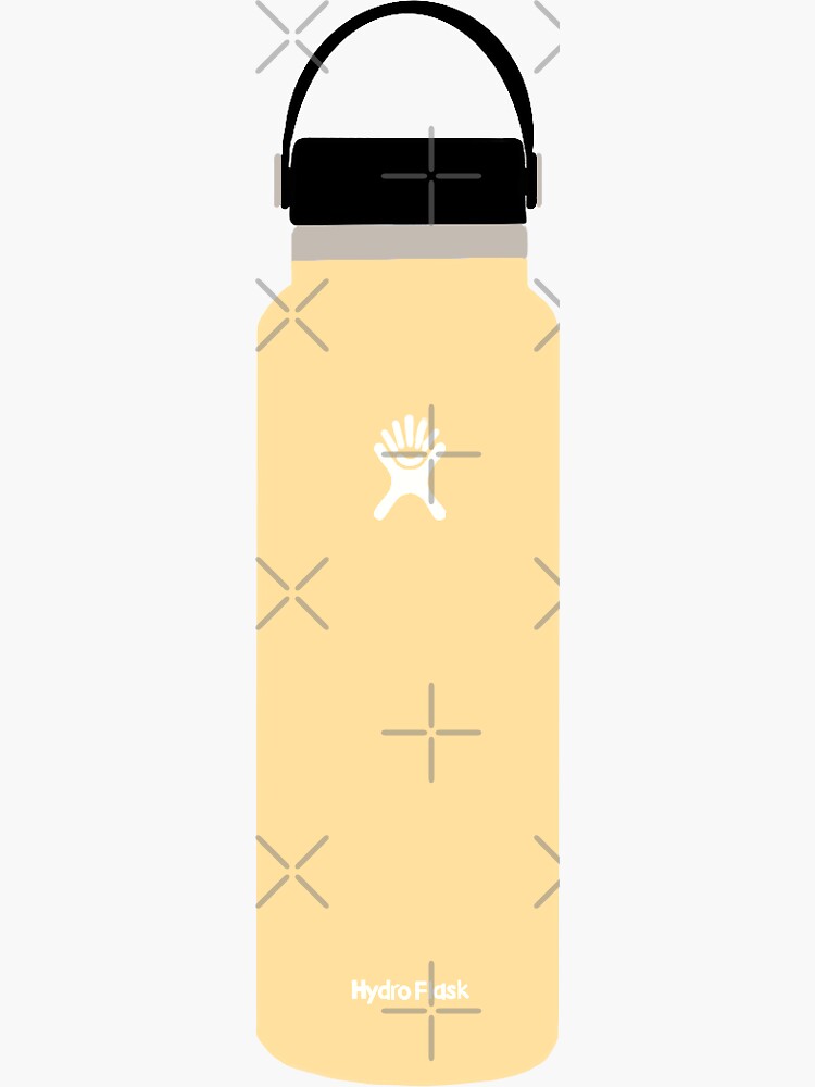 Yellow hydroflask water bottle sticker