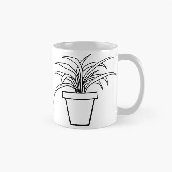 Artikelvorschau, Dracaena Warneckii Zimmerpflanze - Schwarz-Weiß-Strichzeichnungen entworfen und verkauft von DesignLabMedia.