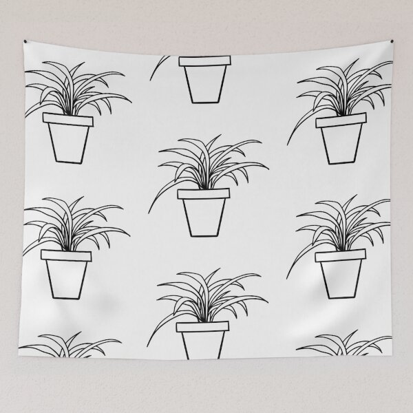 Item preview, Dracaena Warneckii House Plant - Black and White Line Art designed and sold by DesignLabMedia.