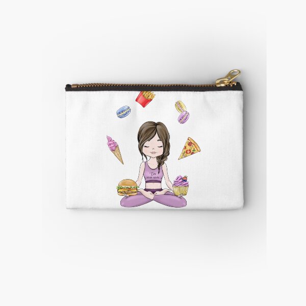 Item preview, Yoga Girls Lotus Pose Namaste Cheat Day Om Nom Nom designed and sold by CreativeBu.