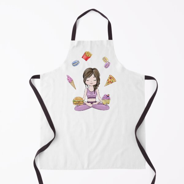 Item preview, Yoga Girls Lotus Pose Namaste Cheat Day Om Nom Nom designed and sold by CreativeBu.
