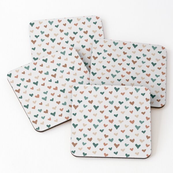 Item preview, Abstract hearts in neutral colors pattern designed and sold by Parydish.