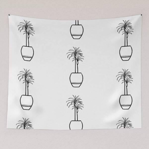 Item preview, Dracaena House Plant - Black and White Line Art designed and sold by DesignLabMedia.