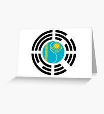 Korean Kazakhstan Multinational Patriot Flag Series Greeting Card