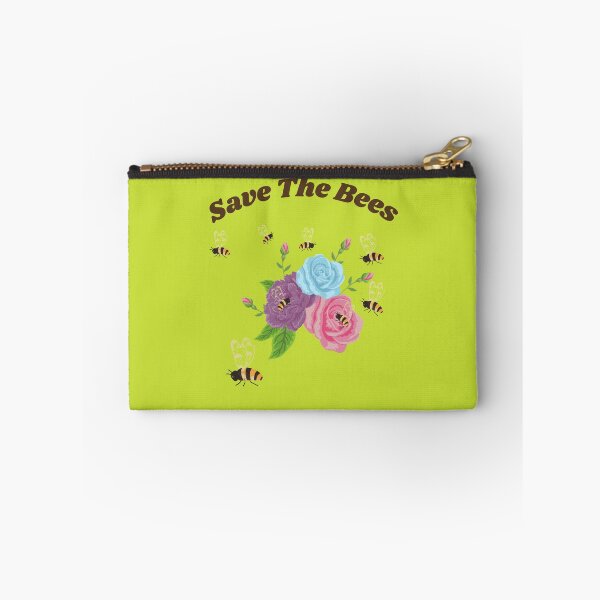 Item preview, Save The Bees - Several Bees Buzzing Around Beautiful Pink, Purple,and Blue Roses designed and sold by ForcedFusion.