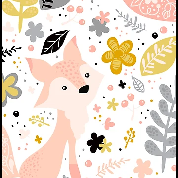 Artwork thumbnail, Cute Fox Pattern by Banner-Ink