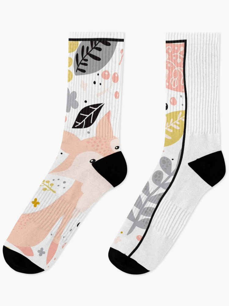 Thumbnail 1 of 5, Socks, Cute Fox Pattern designed and sold by Banner-Ink.