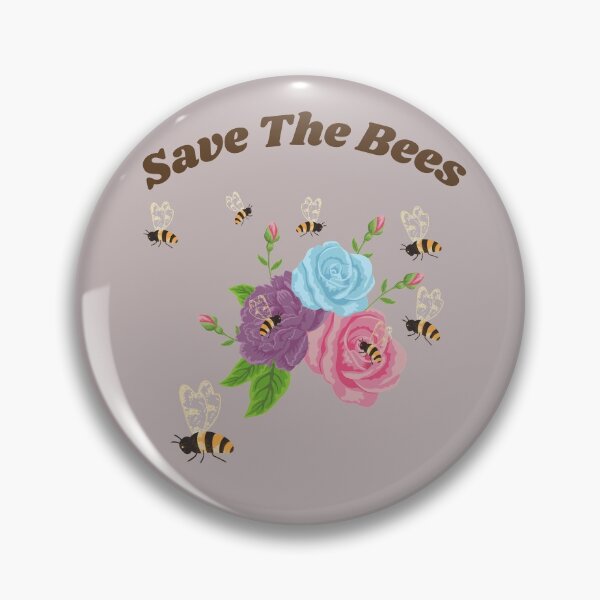 Item preview, Save The Bees - Several Bees Buzzing Around Beautiful Pink, Purple,and Blue Roses designed and sold by ForcedFusion.