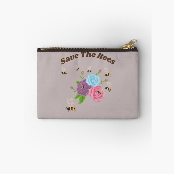 Item preview, Save The Bees - Several Bees Buzzing Around Beautiful Pink, Purple,and Blue Roses designed and sold by ForcedFusion.