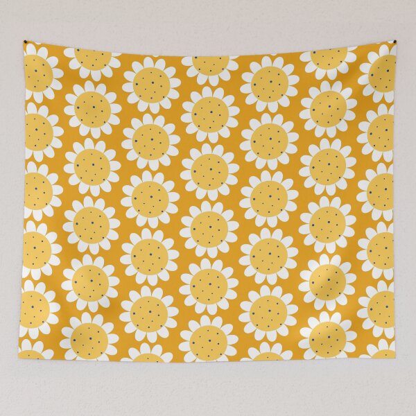 Item preview, Multi-faceted pattern with chamomile on the yellow background designed and sold by Victoria Riabov.