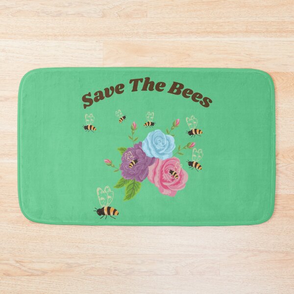 Item preview, Save The Bees - Several Bees Buzzing Around Beautiful Pink, Purple,and Blue Roses designed and sold by ForcedFusion.