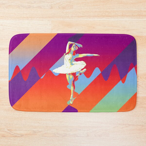 Item preview, Ballet dancer en pointe with open arms - stylish vibrant modern art designed and sold by MintGubbins.