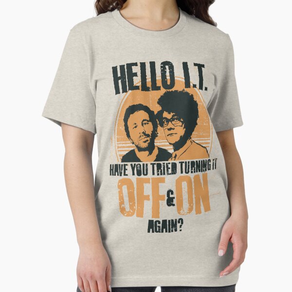 Aperçu de l'œuvre IT Crowd Avez-vous essayé de l'éteindre et de le rallumer? créée et vendue par Nerd Shizzle.