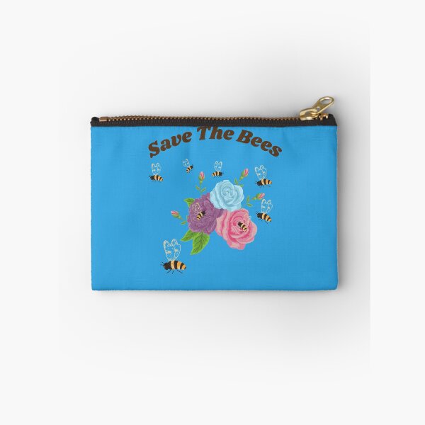 Item preview, Save The Bees - Several Bees Buzzing Around Beautiful Pink, Purple,and Blue Roses designed and sold by ForcedFusion.