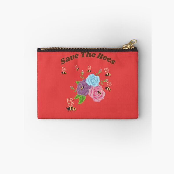 Item preview, Save The Bees - Several Bees Buzzing Around Beautiful Pink, Purple,and Blue Roses designed and sold by ForcedFusion.