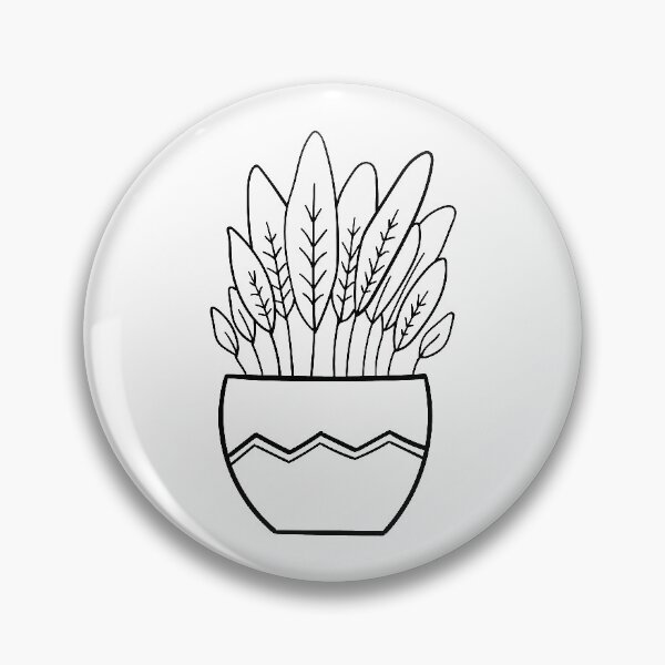 Item preview, Calathea Peacock Prayer Plant House Plant - Black and White Line Art designed and sold by DesignLabMedia.
