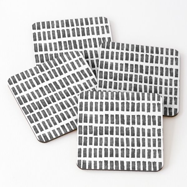 Item preview, Black and White Grid, Brush Strokes  designed and sold by OneThreeSix.