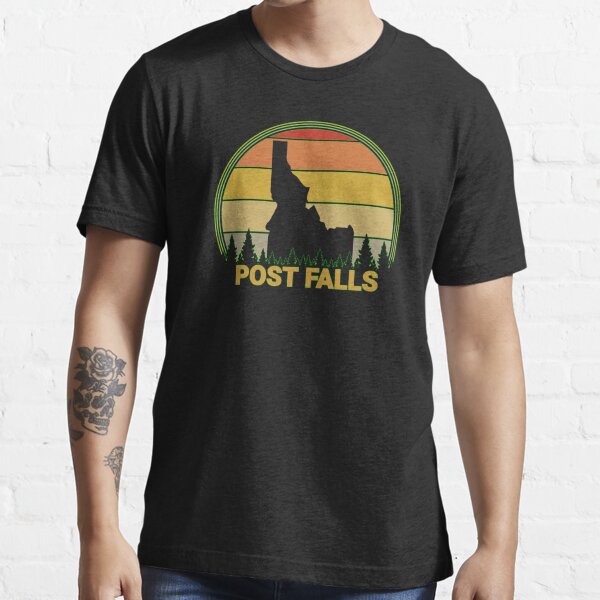 State Of Idaho Map Retro Vintage Sun Post Falls Idaho T Shirt For Sale By Alaskacc Redbubble 7665