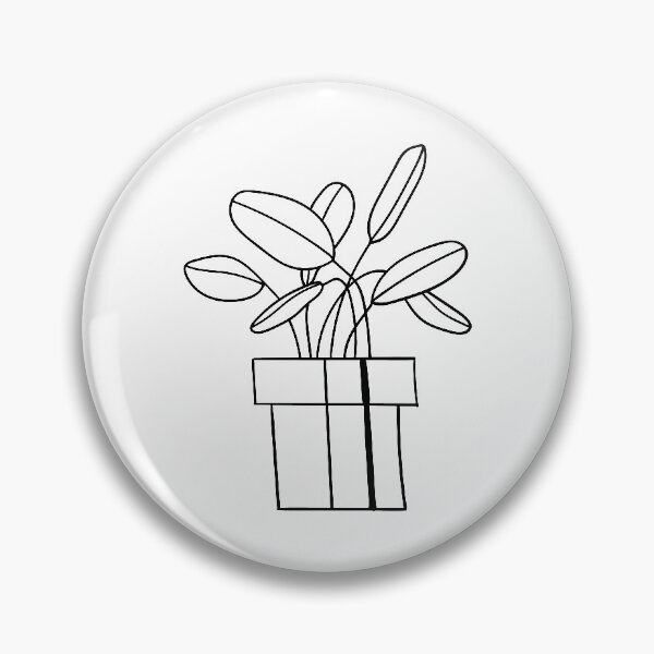 Item preview, Calathea Makoyana Prayer Plant House Plant - Black and White Line Art designed and sold by DesignLabMedia.