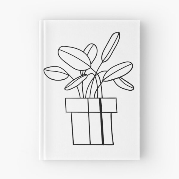 Item preview, Calathea Makoyana Prayer Plant House Plant - Black and White Line Art designed and sold by DesignLabMedia.