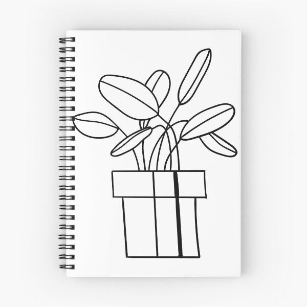 Item preview, Calathea Makoyana Prayer Plant House Plant - Black and White Line Art designed and sold by DesignLabMedia.