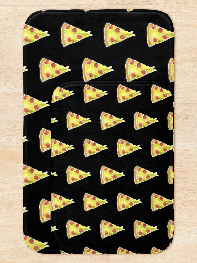 Thumbnail 5 of 6, Bath Mat, Neon Pizza designed and sold by JMVisuals28.
