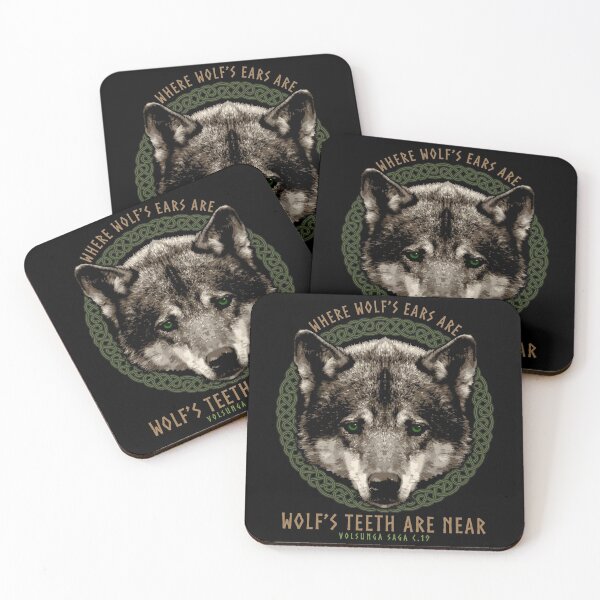 Item preview, Where Wolf's Ears Are, Wolf's Teeth Are Near, Norse Viking Proverb, Volsunga Saga, Viking Gift designed and sold by Proverbial Wisdom Design.
